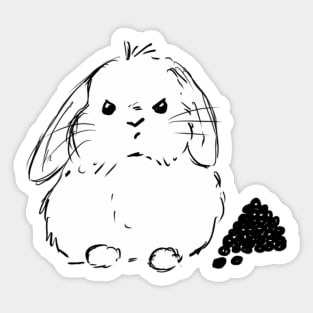 Art theft is poop bunny Sticker